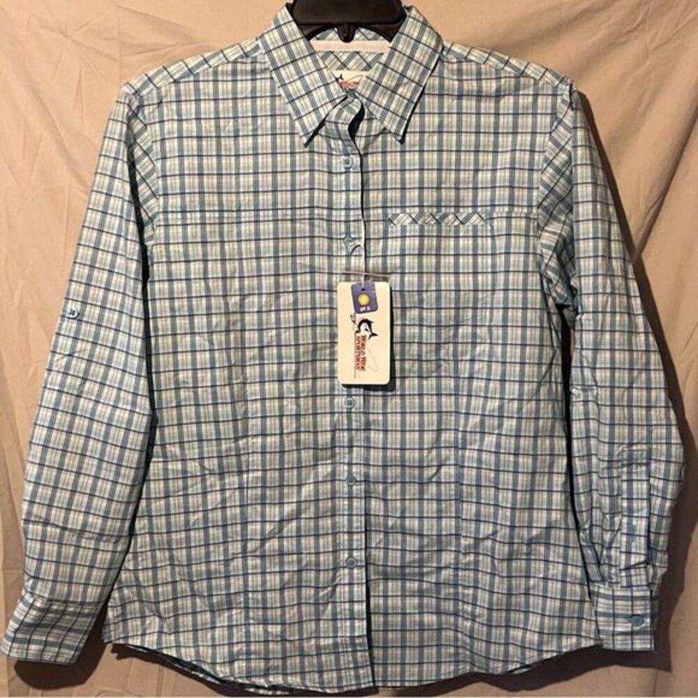 World Wide Sportsman Ladies‎ Med Long Sleeve Button Up New With Tags